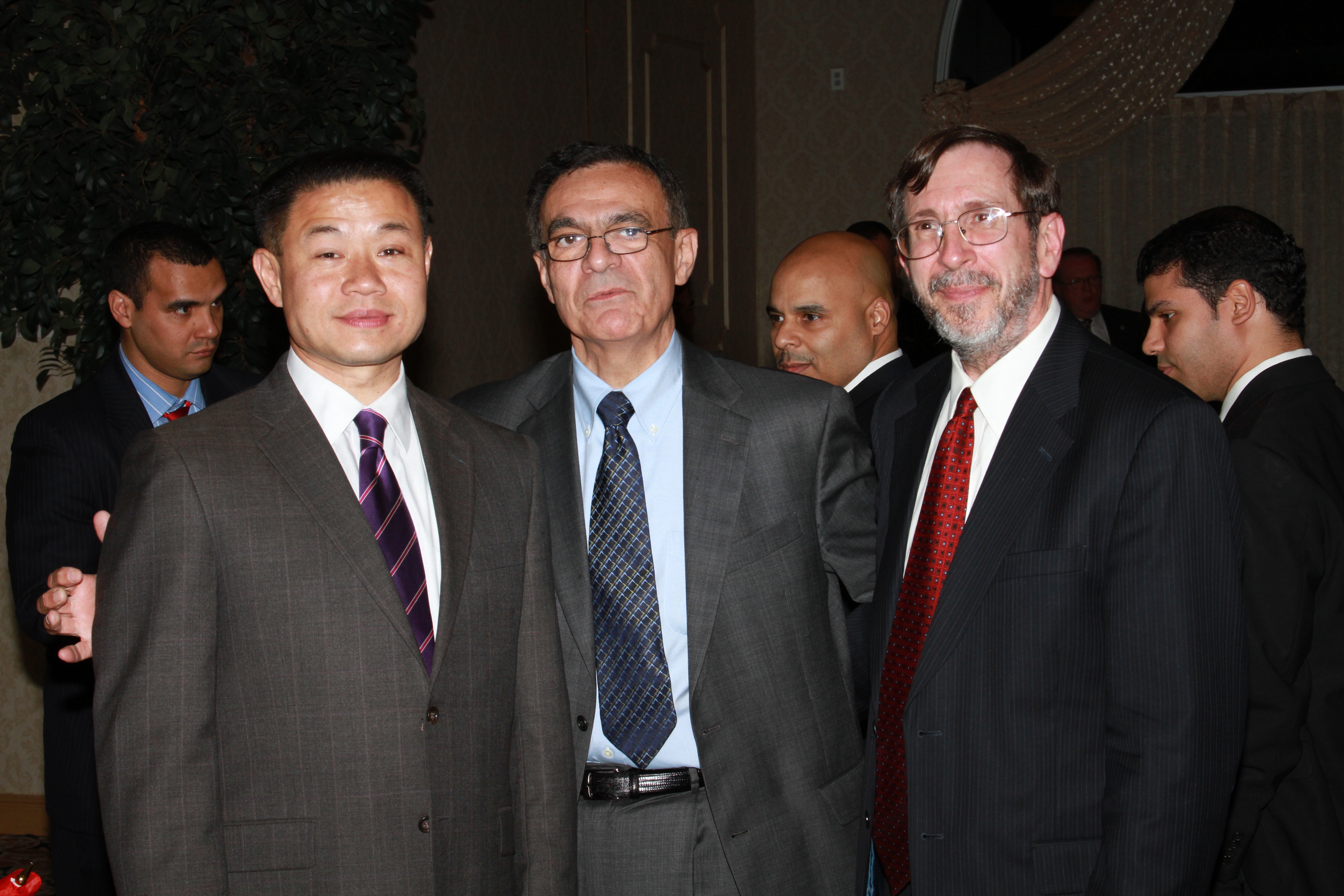 John Liu Comptroller (left) Dr. Antonio Perez, Dr. Vinton Thompson