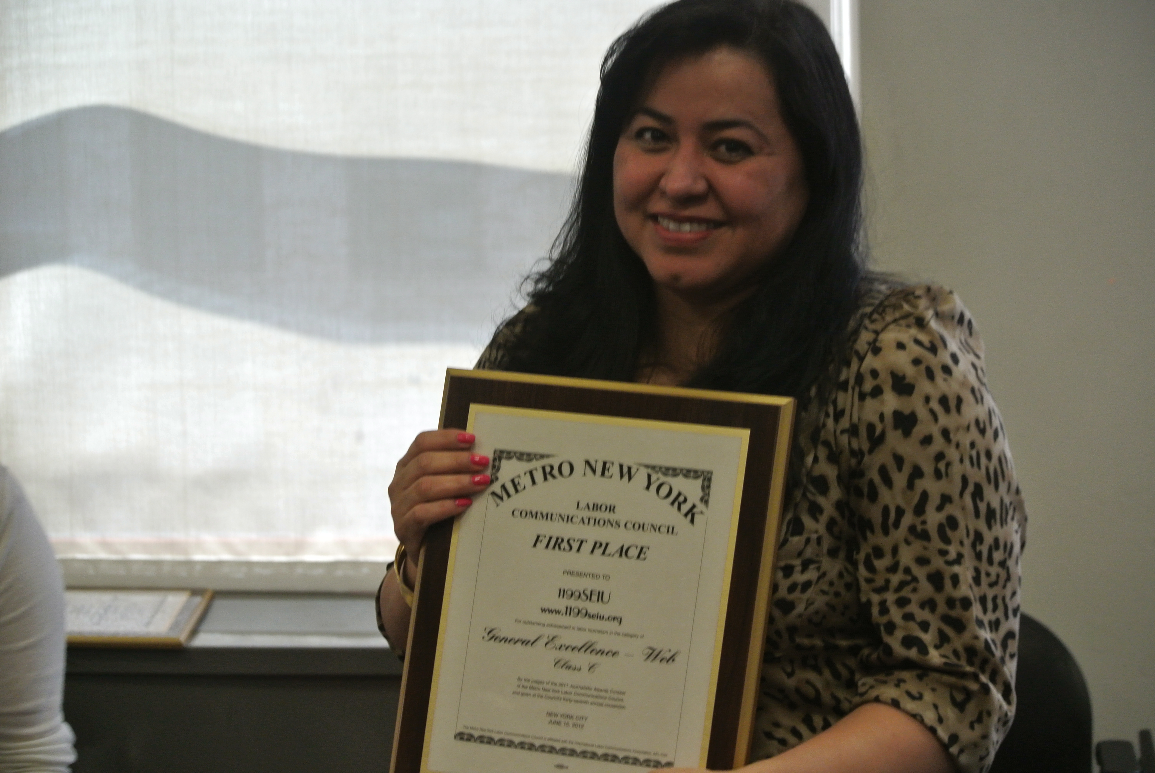 1199SEIU member awarded for General Excellence-Web